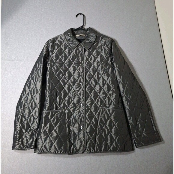 Burberry London Diamond Quilted Women's Barn Coat Jacket XSR Wool Liner 3 in 1